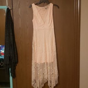 Pink lace dress